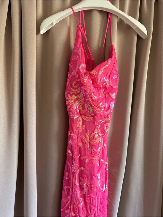 Fashion Nova Dresses & Skirts - Fashion Nova Hot Pink Sequin Dress with Spaghetti Straps